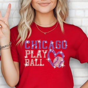 Koszulka baseballowa Chicago Cubs z kryształkami: Game Day Sparkle