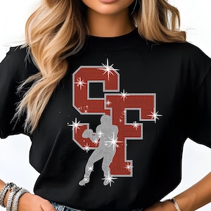 San Francisco Rhinestone Shirt, Game Day Football Shirt, Football Fan Shirt, Women Football Shirt, For Sunday Day Football Sweater