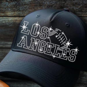 Los Angeles Rhinestone Football Hat: Game Day LA Snapback