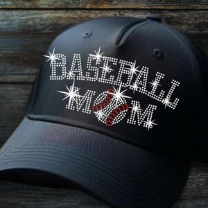 Baseball Mom Rhinestone Snapback Hat