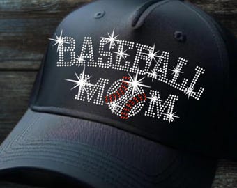 Boné Baseball Mom Snapback com Strass