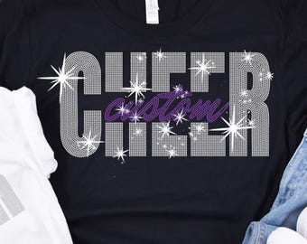 T-shirt personnalisé avec strass : vêtements Bling Spirit personnalisés
