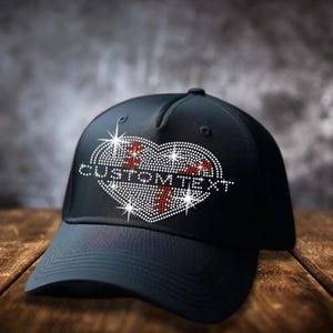 Personalized Rhinestone Baseball Hat: Custom Snapback Cap