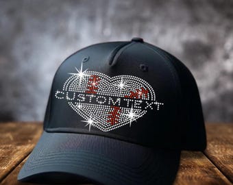 Gepersonaliseerde baseballpet met strassteentjes: aangepaste snapback-pet