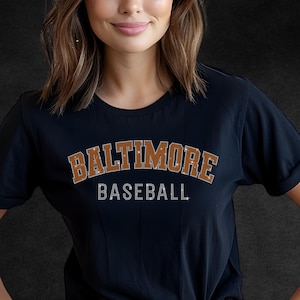 Baltimore Rhinestone Shirt, Baseball Team Cute Mascot Sweatshirt, Baseball Game Day Fan Shirt Gift, Comfort Colors City Sports Shirt