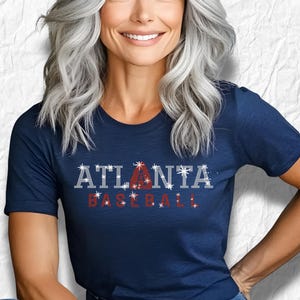 Atlanta Baseball Rhinestone Shirt: Softball Fan Tee