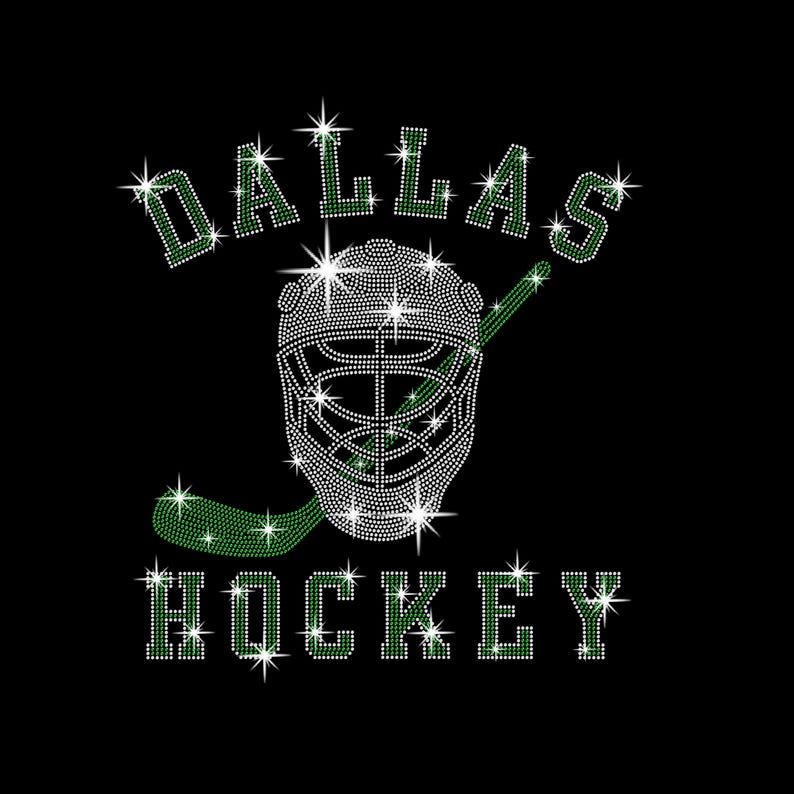 Dallas Hockey Rhinestone Shirt: Custom Spirit Wear - Etsy