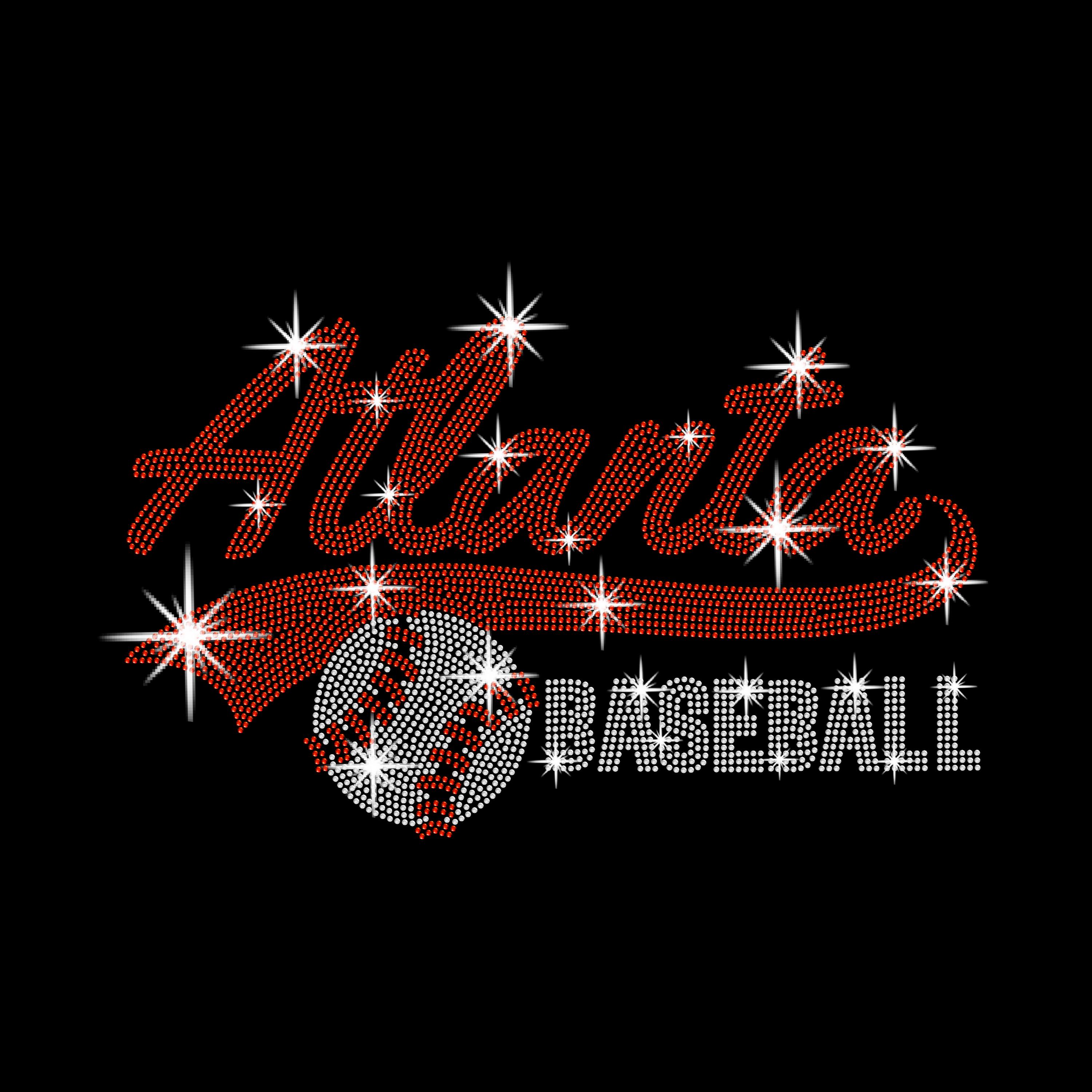 Atlanta Baseball Rhinestone Shirt: Baseball Fan Apparel - Etsy