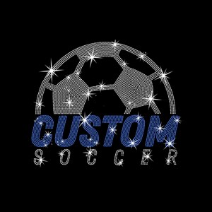 Personalized Rhinestone Soccer Fan Shirt: Custom Team Name image 3