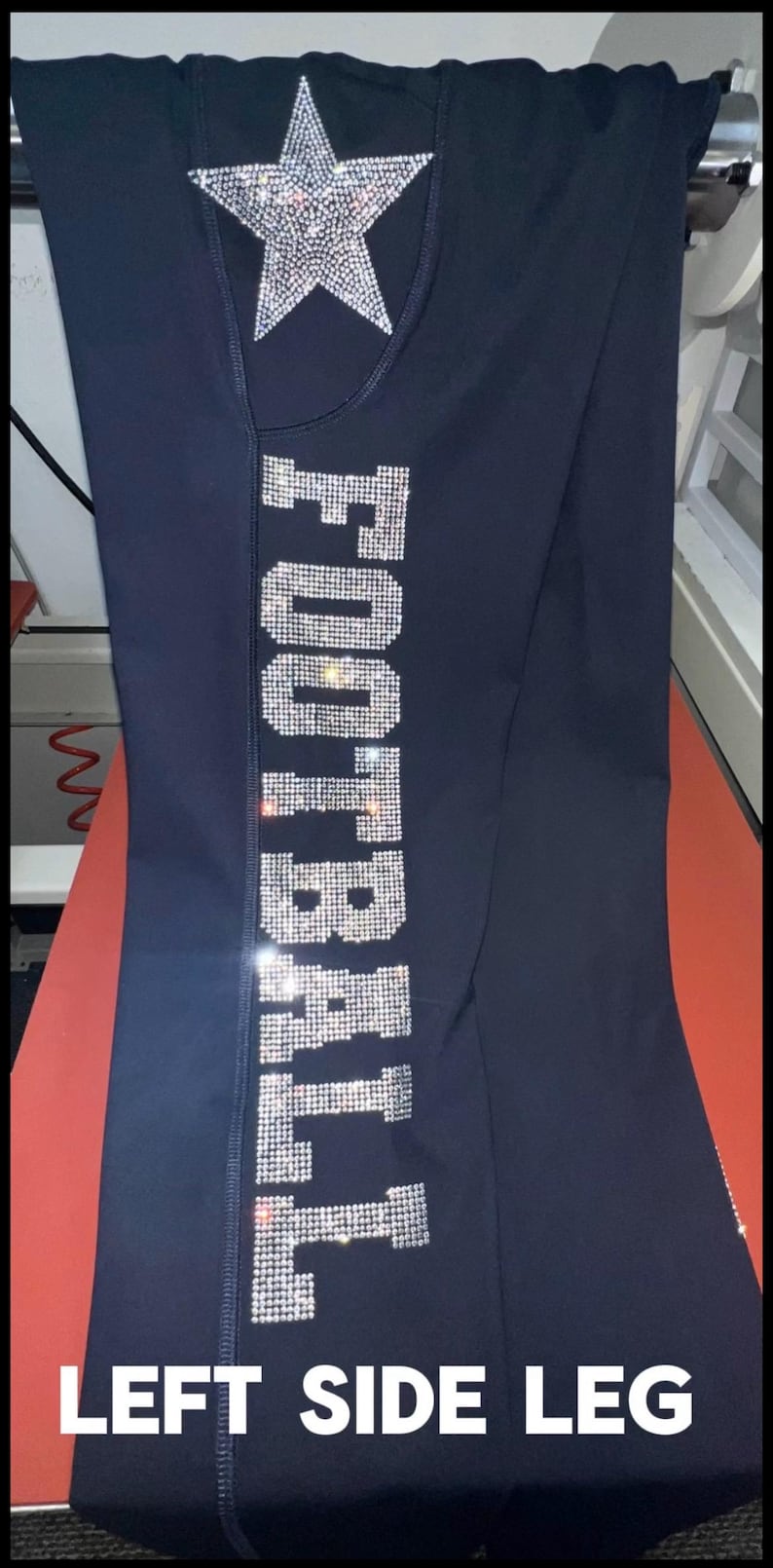 Dallas Rhinestone Leggings: Game Day Navy Blue Sweatpants - Etsy