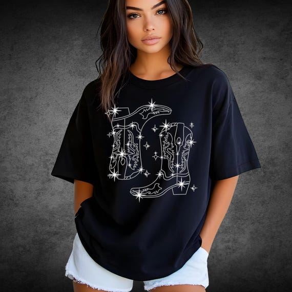 Camisa vaquera vintage con diamantes de imitación: camiseta