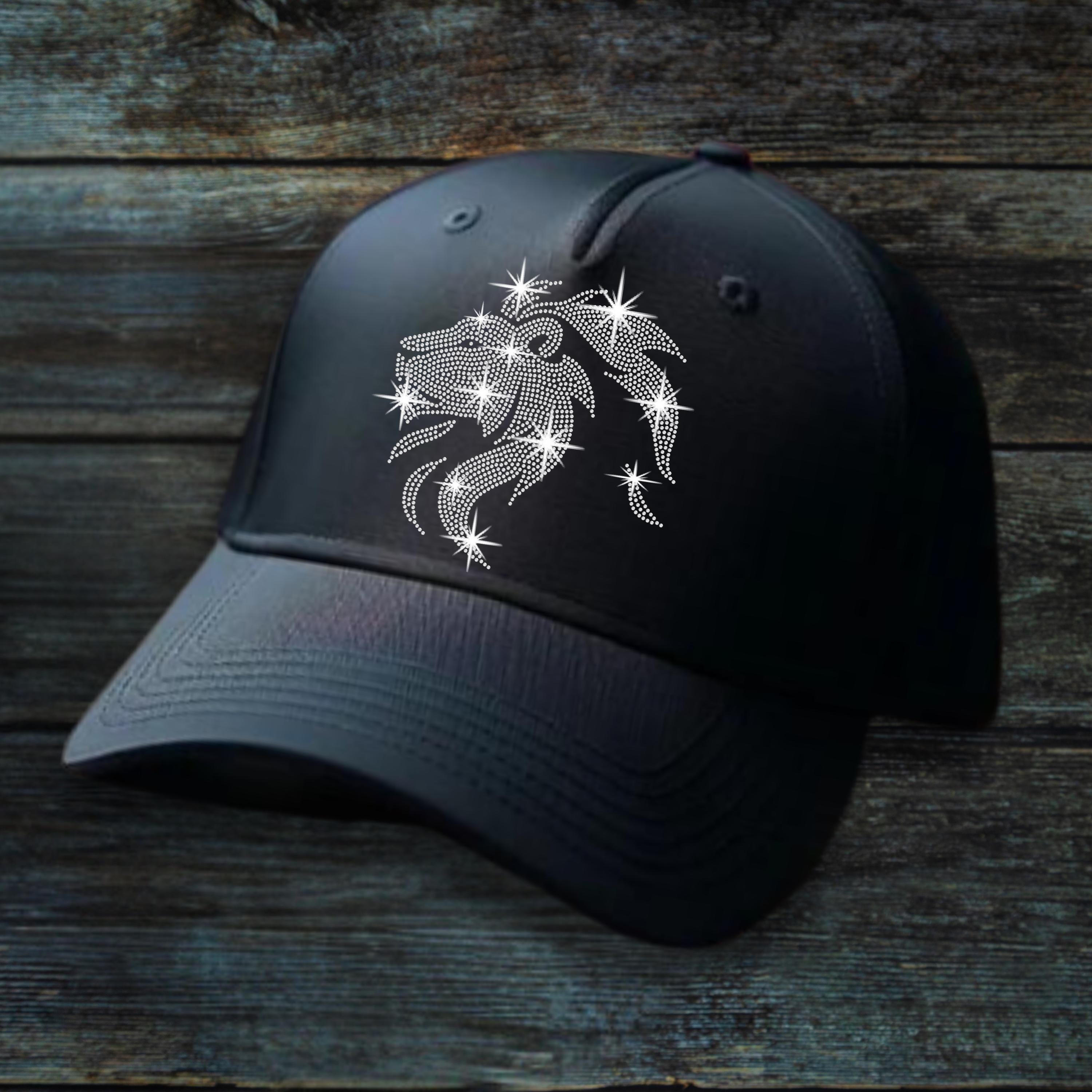 Rhinestone Embellished Football Helmet Trucker Hat - Black & Tan HARDIES NYC Rhinestone Pre Curve Trucker Hat - Classic Camo  main image 3