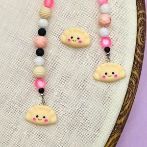 Pierogi/Dumpling Scissor Fob | Needle Minder, Frogger Stitch Thread Picker, Zipper Pull | Cross Stitch, Embroidery Needlework Gift Accessory