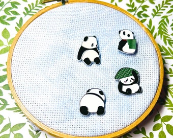 Panda Animal Needle Minders, Nature Embroidery, Sewing, and Needlework Magnet Gifts, Cross Stitch Tools, Needle Nanny Accessory