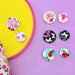 Fabric Button Needle Minders (Set of 2), Flower or Butterfly Set, Embroidery, Sewing, Needlework and Cross Stitching Tools Gift Accessory