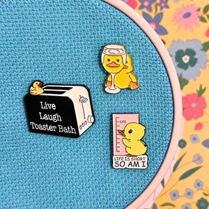 Baby Chick Adult Humor Quote Enamel Needle Minders, Funny Embroidery, Sewing, Needlework Magnet, Cross Stitch Tools Gift, Needle Nanny