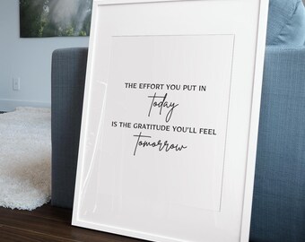 Effort - Printable Wall Art, Quote Print, Motivational Inspirational Poster, Positivity, Home Decor, Success, Gift, Digital Download