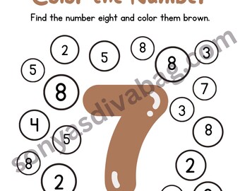 1-9 number recognition | Math Worksheets | preschool Pages | Simple | 1st grade | Kindergarten | Colors | Homeschool