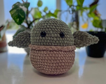 Baby Alien Crochet Plush, Amigurumi Baby Alien Plush, Baby Alien Crochet Plush