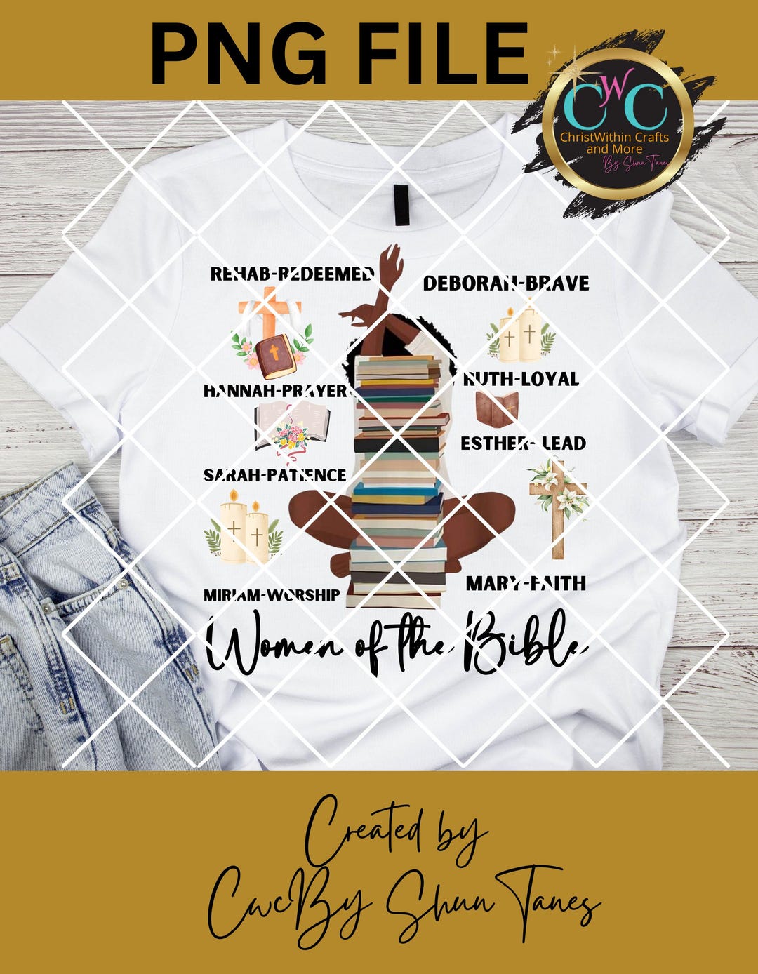 Women of the Bible PNG and Sublimation Design | Christian Book, Faith ...