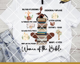Camiseta Mujeres de la Biblia / Camiseta de libro cristiano, Camiseta de fe, Camiseta cristiana, Camiseta cristiana