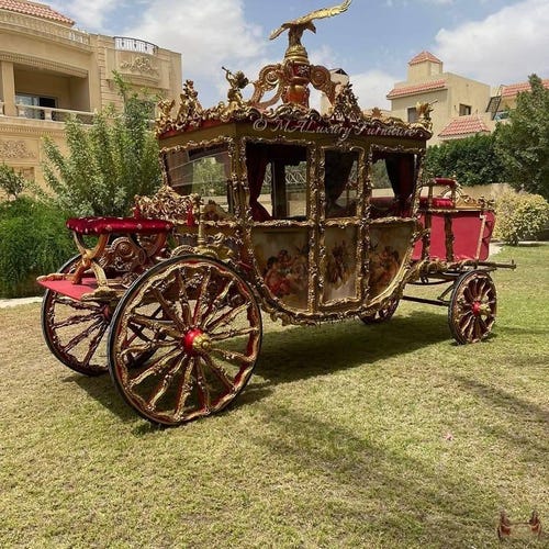 Circa 20th Century Rococo Style Royal Carriage- (Read description)