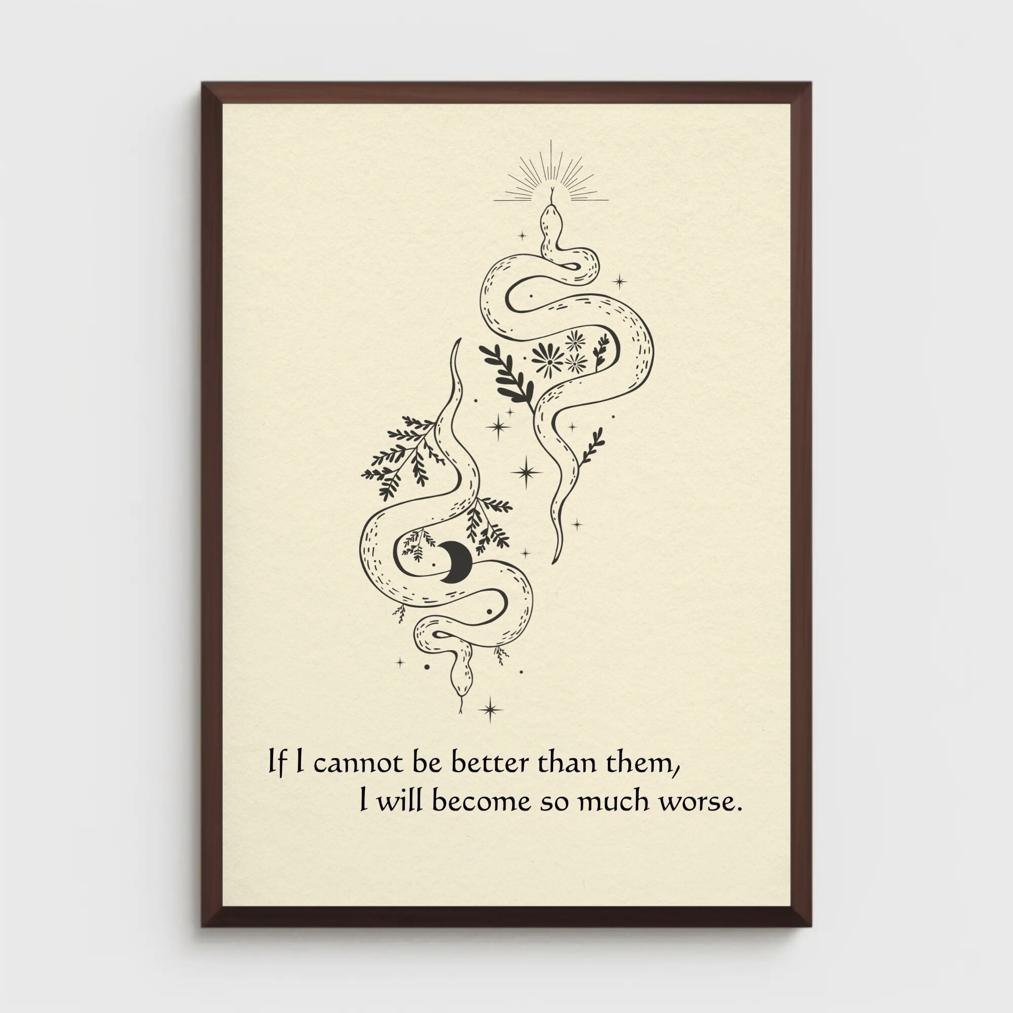 Cruel Prince Wall Art, Folk of the Air Inspired, Jude Cardan Quote, Snake,  Book Print, Digital Printable, Wall Decor - Etsy
