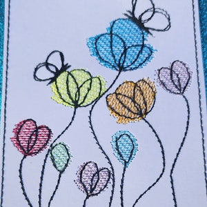 BDT Sketch fleurs avec papillons -