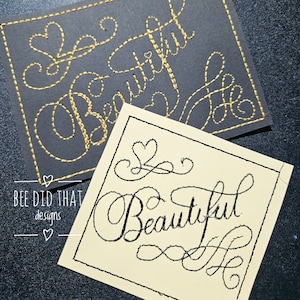 BDT - Flourish Beautiful - Un motif de broderie machine spécialement conçu pour le papier cartonné Un motif de broderie machine disponible en 3 tailles et 7 formats.