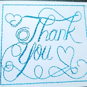 BDT - Flourish Thank You - A machine embroidery specifically for cardstock A machine embroidery design in 3 sizes and 7 formats.