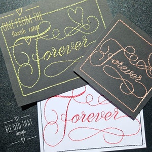 BDT - Flourish Forever -  A machine embroidery specifically for cardstock A machine embroidery design in 3 sizes and 7 formats.
