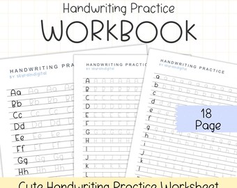 Neat Handwriting Workbook for Adults | Cursive & Print Tracing Sheets | Penmanship Practice | Printable Writing Workbook