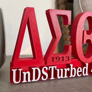 Delta Sigma Theta Sorority Name Plate (Red & White)