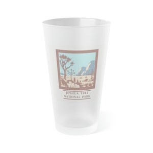 Joshua Tree National Park, California Frosted Pint Glass, 16oz