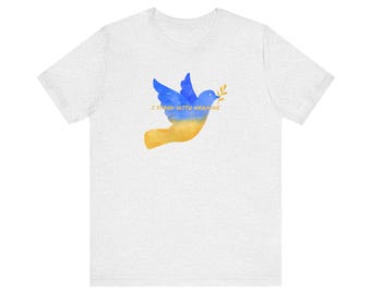 I Stand With Ukraine Peace in Ukraine T-Shirt | Ukraine Flag Solidarity
