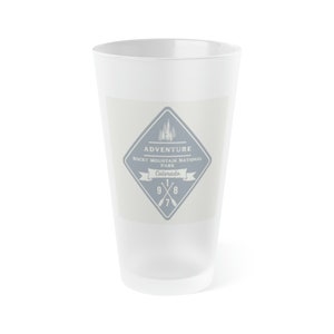 Rocky Mountain National Park, Colorado Frosted Pint Glass, 16oz
