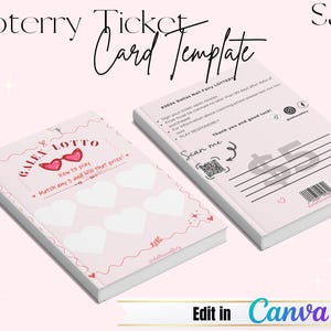Valentinstag Lotterielos DIY Rubbellos, für Nageltechniker, Lash Techs, Hairstylist, Belohnungskarten, Kundenkarte,