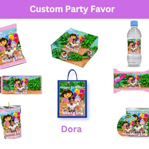 Dora Box Design Dora Party Favor Bundle Templates 9 - Etsy