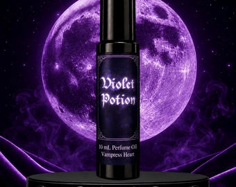 VIOLET POTION Parfümöl – Duftrichtung: Gotisches Veilchen & Blaubeere-Vanille – Hexenhafter Rollerball-Duft – Dunkles, feminines Parfüm