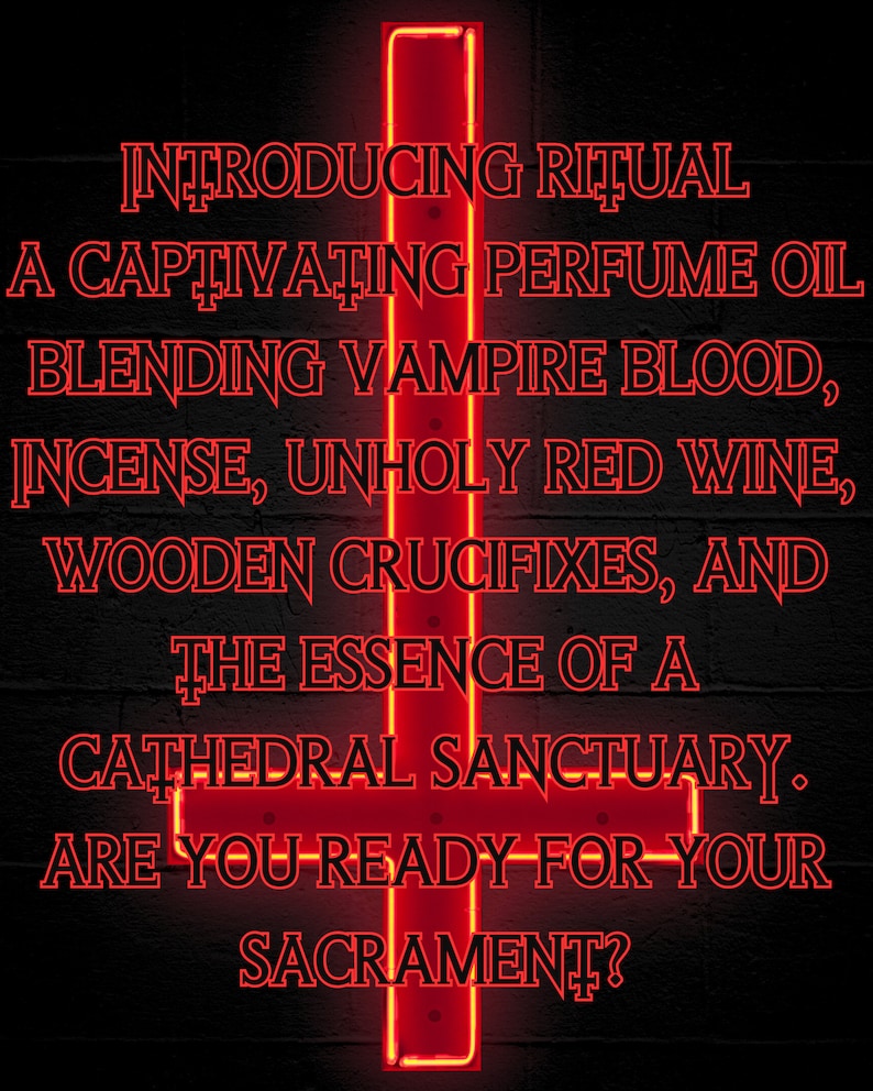 Vampire Red Ritual RITUAL - Vampire Blood, Ancient Incense, Red Wine, Wooden Crucifixes ...