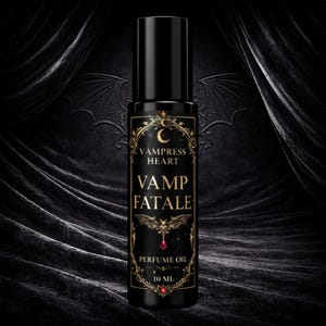 Vamp Fatale Extrait Perfume Oil Black Raspberry Vanilla Dark Fruit Gothic Perfume Vegan Rollerball