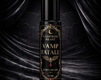 Vamp Fatale Extrait Perfume Oil Black Raspberry Vanilla Dark Fruit Gothic Perfume Vegan Rollerball