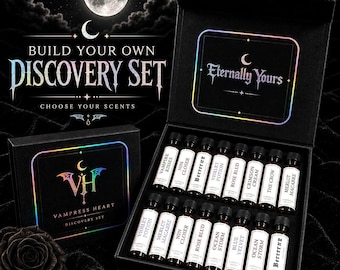 Perfume Oil Sample Pack - Gothic Extrait Discovery Set, Build Your Own Perfume Samples, Vegan, Unisex Fragrance