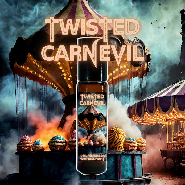 TWISTED CARNEVIL Perfume Oil with Clown Candy, Kettlecorn, Funhouse Funnel Cakes,  Drag Race Dirt and Freakshow Fumes | Unisex Perfume