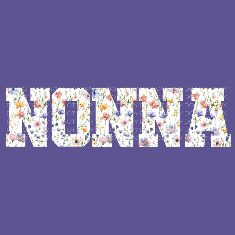 Nonna Text Cursive Floral Nonna PNG, Grandma Design (digital Download) - Etsy