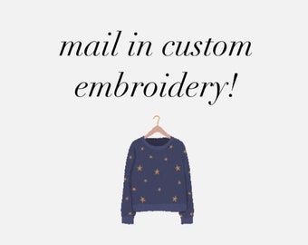 Mail in custom embroidery