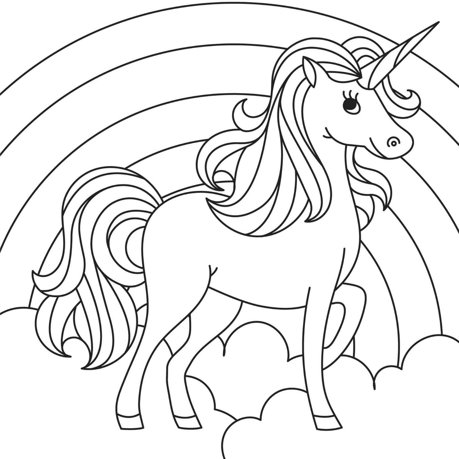 08 Printable Unicorn Coloring Pages for Kids and Adults - Digital ...