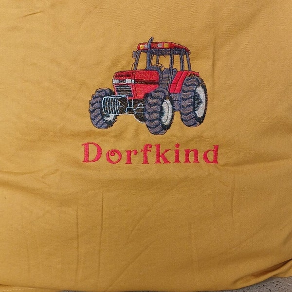 Cushion cover 50x50 tractor village child