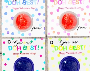 Play-Doh Valentine's Kit: 10 Prefilled Non-Candy Cards