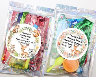 Cute Forest Animal Goodie Bags – Pre-Filled Birthday Party Favors Boy Girl Birthday Goody Bag Girls Child Class Favor Personalized Label